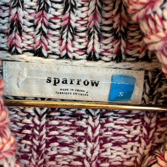 Anthropologie Sparrow Wool Blend Marled Cowl Neck Sweater Size Small - Picture 7 of 11